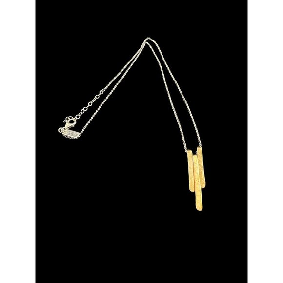 Vintage BARONI Sterling Silver Chain Necklace Modernist Pendant MCM Jewelry - Picture 4 of 7